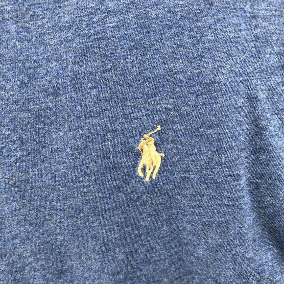 Polo Ralph Lauren Classic Slim Fit T Shirt Mens XL Blue Short Sleeve Pony Logo - Picture 6 of 9
